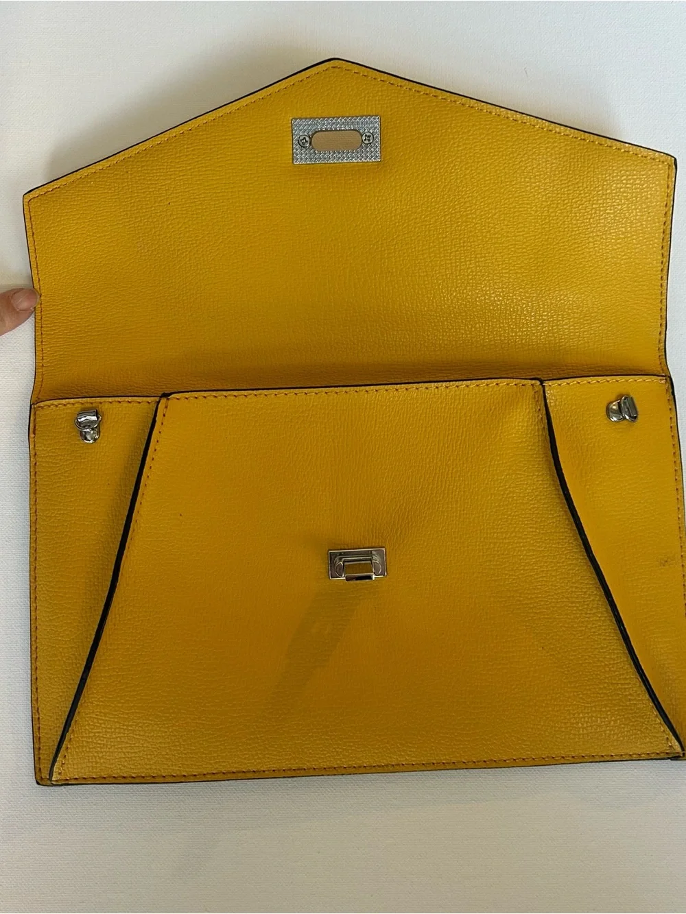 Melie Bianco Yellow Envelope Clutch